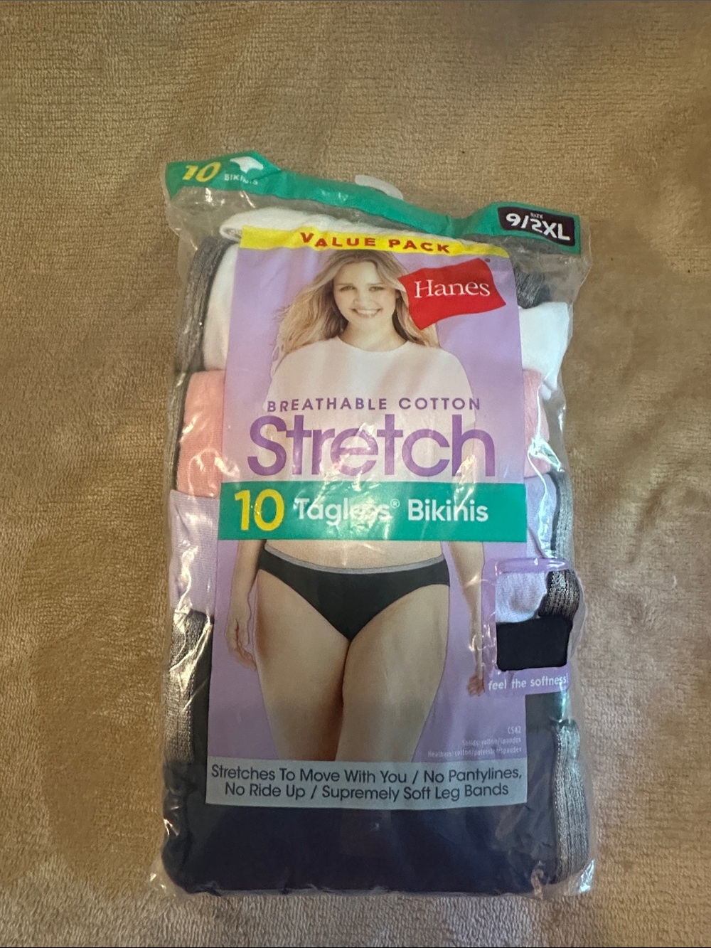 Hanes Multi-Color Stretch Breathable Cotton Bikinis (10 Pack)